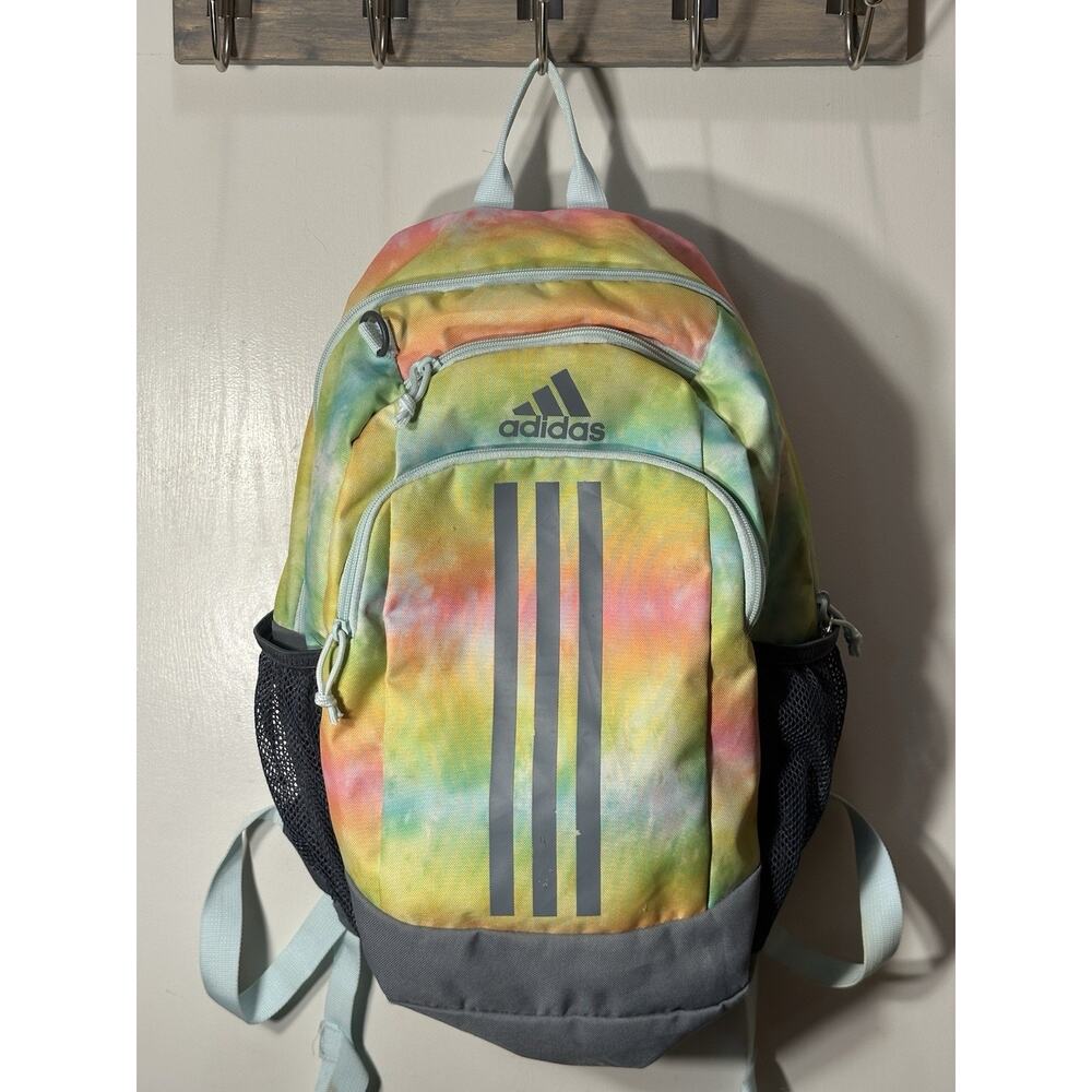 Adidas Young BTS Creator 2 Backpack School Stone Wash Rainbow Tie Dye